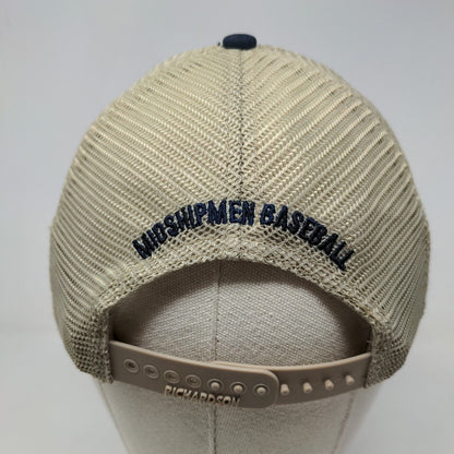 Richardson Men's Snapback Mesh Back Hat Multicolor Size M/L Navy Midshipmen