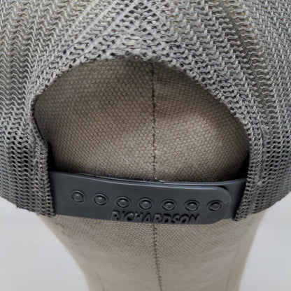 Richardson Men's Snapback Mesh Back Hat Black Gray Embroidered UP Logo #112