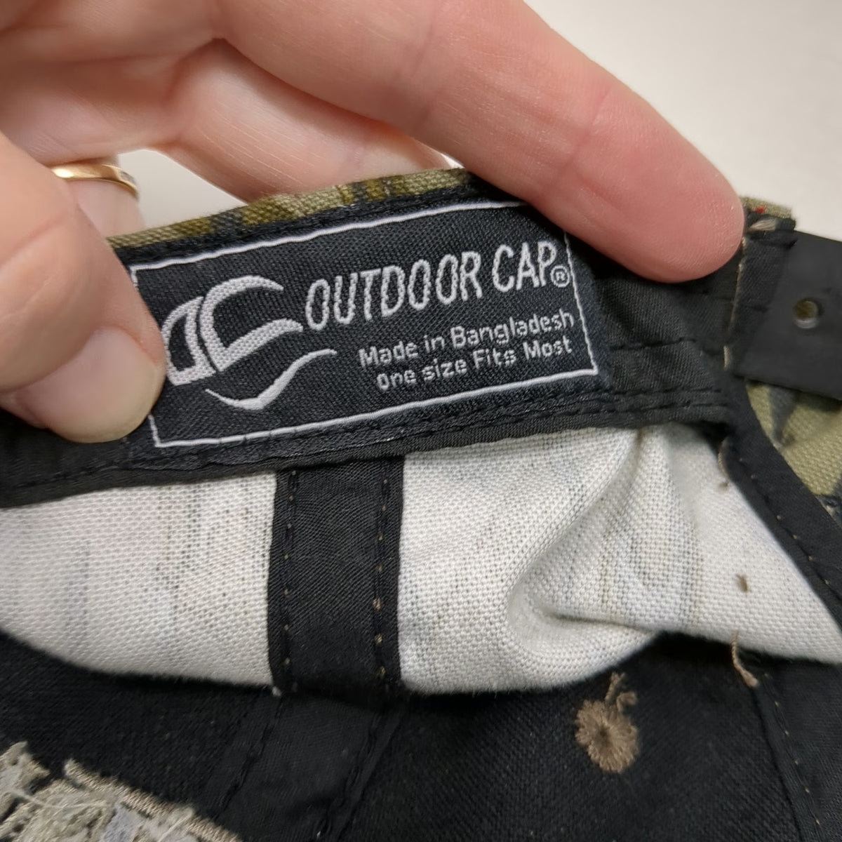 Outdoor Cap 5 Panel Green Camo Sportsman's Warehouse One Size Snapback Hat