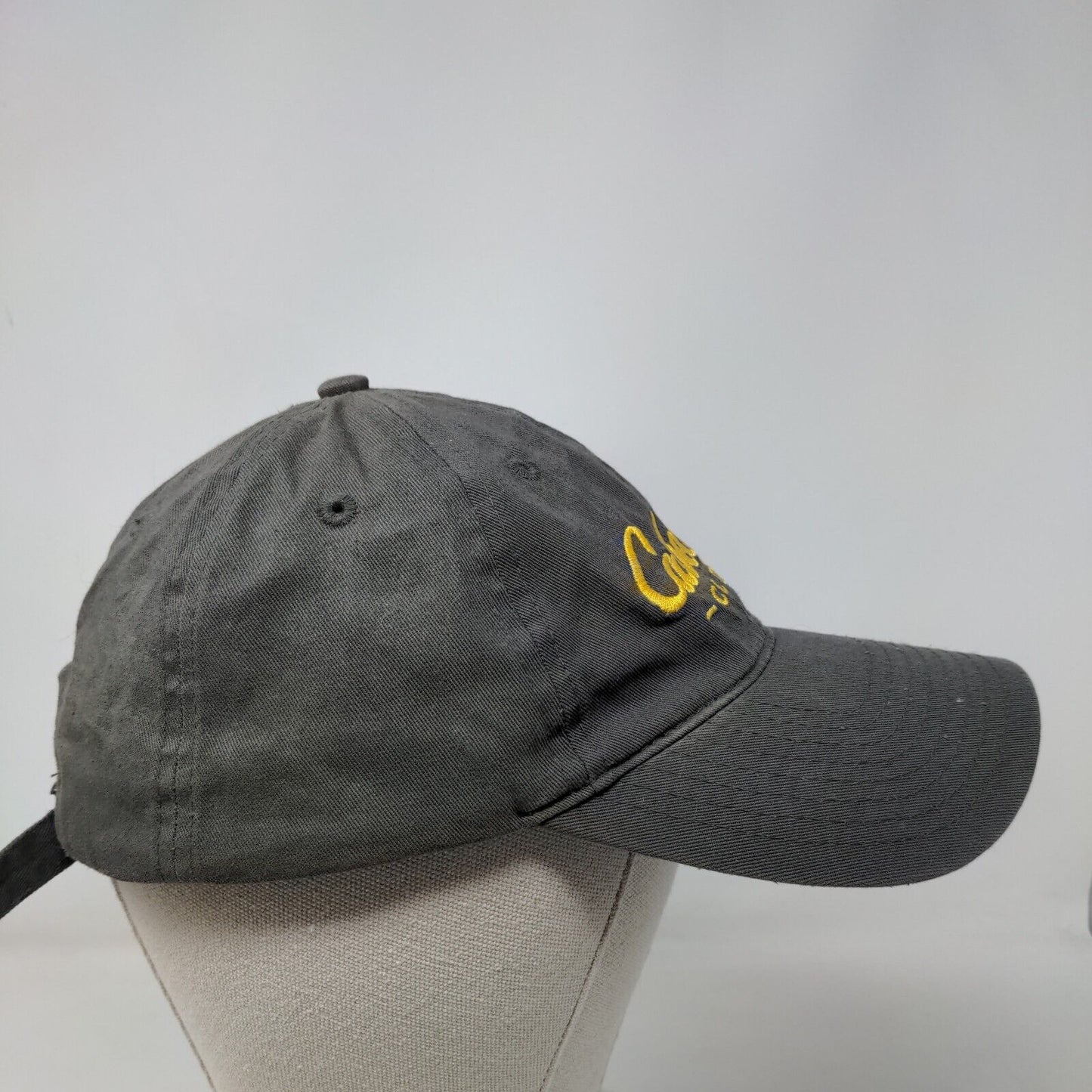 Cabela's Club Slideback Hat Gray OSFM Embroidered Adjustable Vent Holes