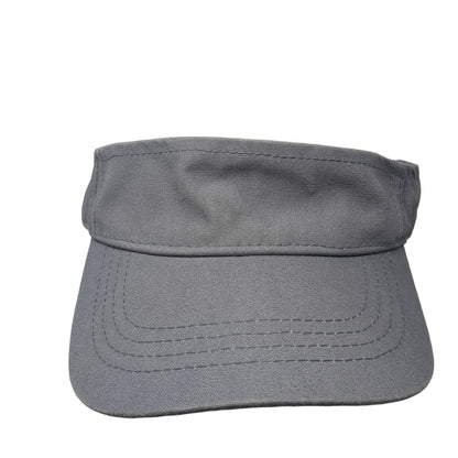 Unbranded Slideback Sun Visor Hat Gray One Size Adjustable Solid Blank