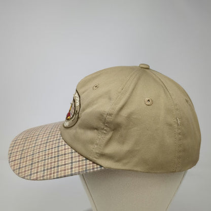 Pooh Baseball Cap Beige One Size Plaid Brim Winnie 100 Acre Wood Embroidery Hat
