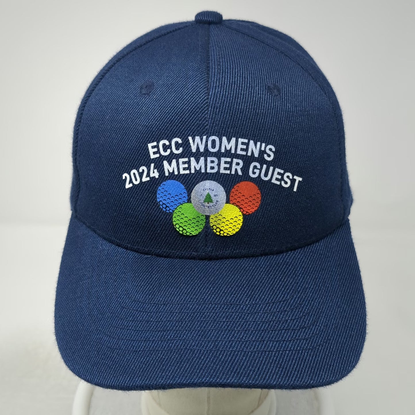 Baseball Cap Blue One Size ECC 2024 Member Guest Golf Country Club Strapback Hat