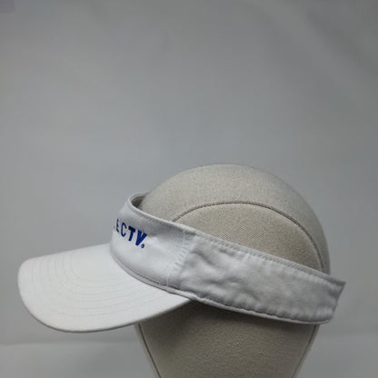 DIRECTV Strapback Sun Visor Hat White OSFM Adjustable Embroidered