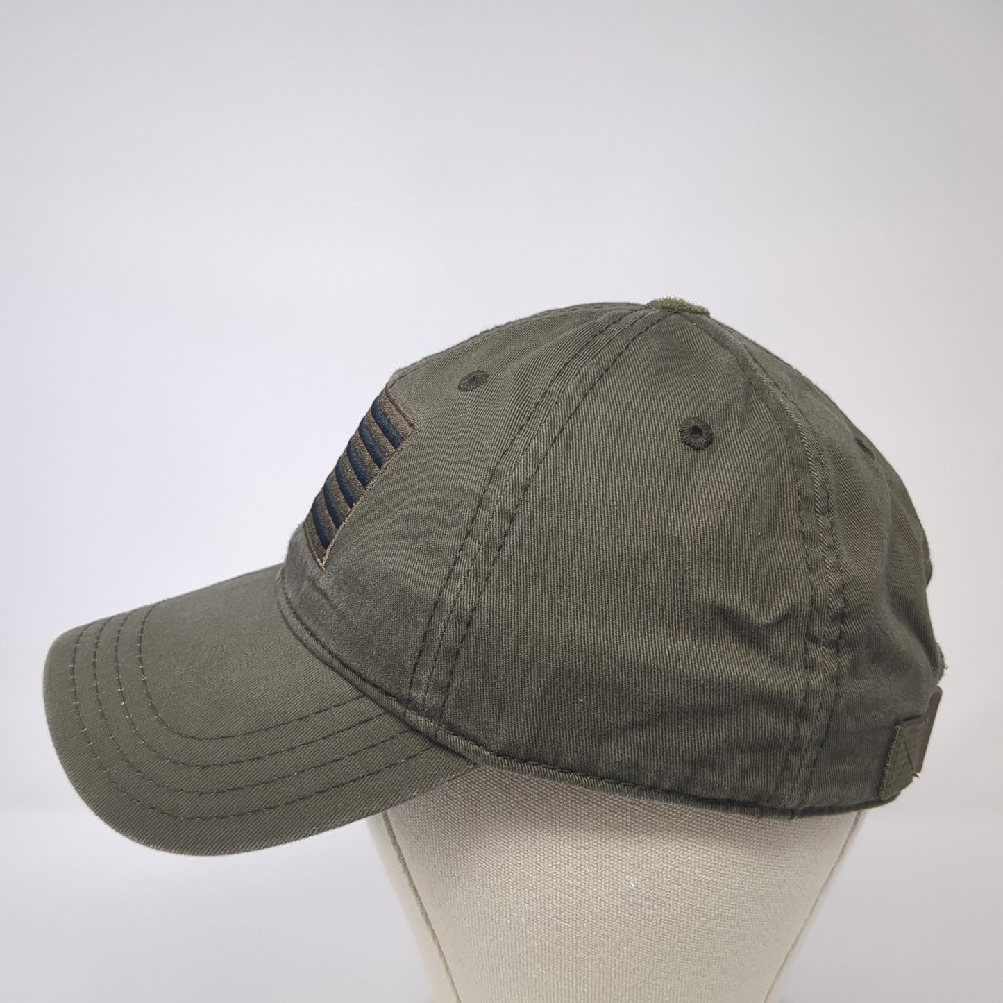USA Flag Slideback Baseball Cap Brown One Size Adjustable Embroidered Patriotic