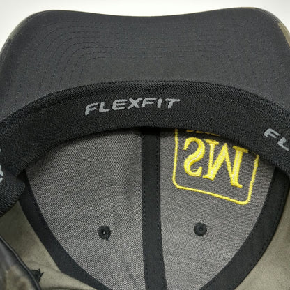 Flexfit Baseball Cap Black XL Camo SM Restore Embroidered Stretch Fit Hat