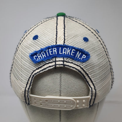 Hat Graphix 360 Trucker Hat Green White Blue OSFM Crater Lake NP Mesh Snapback