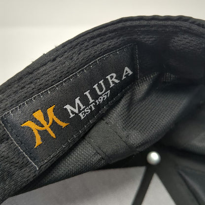 Miura 5 Panel Black Hat OSFM Rope Detail Crossed Katana Golf Snapback Polyester