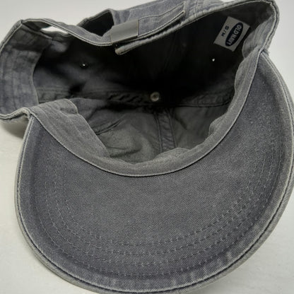 Old Navy Baseball Cap Gray M Washed Cotton Tonal Logo Slideback Hat