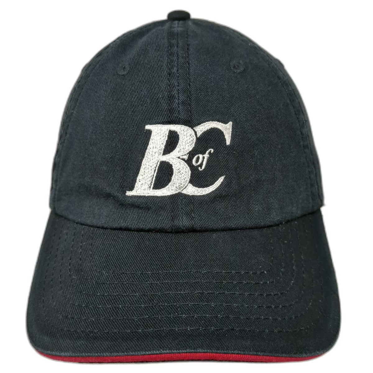 Otto Baseball Cap Black One Size Bank of Commerce Strapback Sandwich Brim Hat