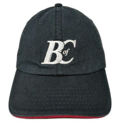 Otto Baseball Cap Black One Size Bank of Commerce Strapback Sandwich Brim Hat