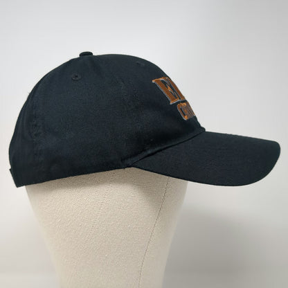 Ely Cattleman Black One Size Baseball Cap Embroidered Logo Strapback Hat