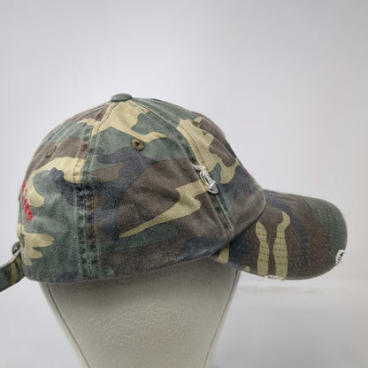 District Threads Baseball Cap Green Camo OSFM Distressed Chevron Salt Lake Hat