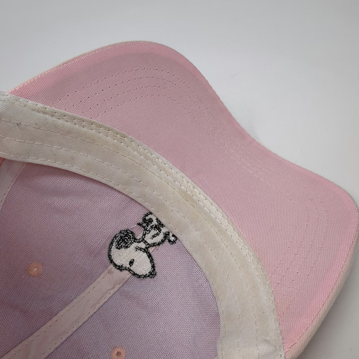 Peanuts Snoopy Character Pink Baseball Cap One Size Adjustable Slideback Hat