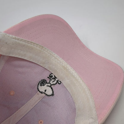 Peanuts Snoopy Character Pink Baseball Cap One Size Adjustable Slideback Hat