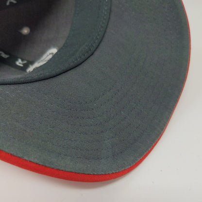 Richardson Fitted Hat Red Embroidered P Logo Size XS-SM Polyester Blend