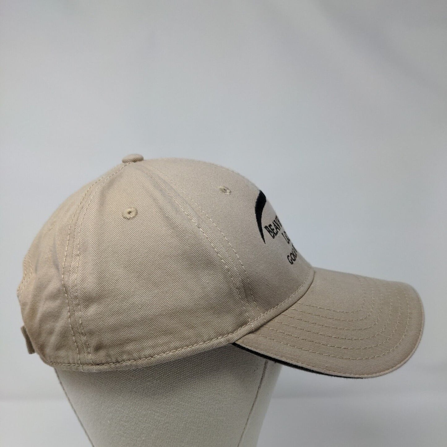 Beaver Dam Lodge Golf RV Resort Strapback Hat Tan OSFM Embroidered Otto