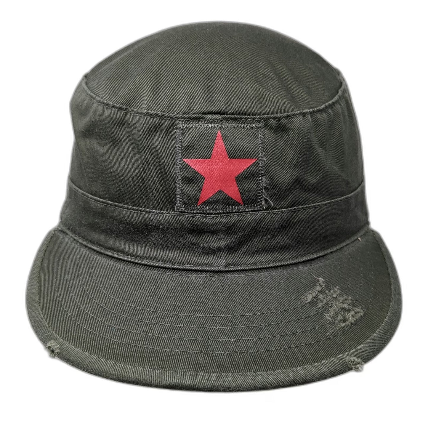 Army Cap Green 7 1/4 Red Star Military Style Combat Surplus Work Gear Hat