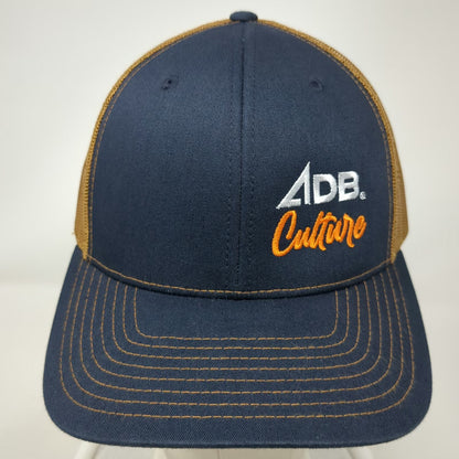 Richardson Trucker Hat Blue Brown One Size ADB Culture Mesh Snapback Logo 112