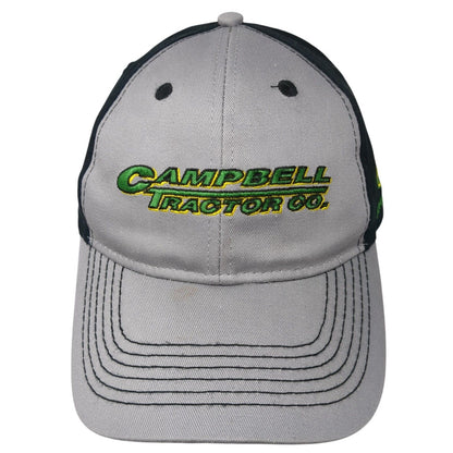 Campbell Tractor Co Strapback Hat Gray OS Adjustable Embroidered John Deere