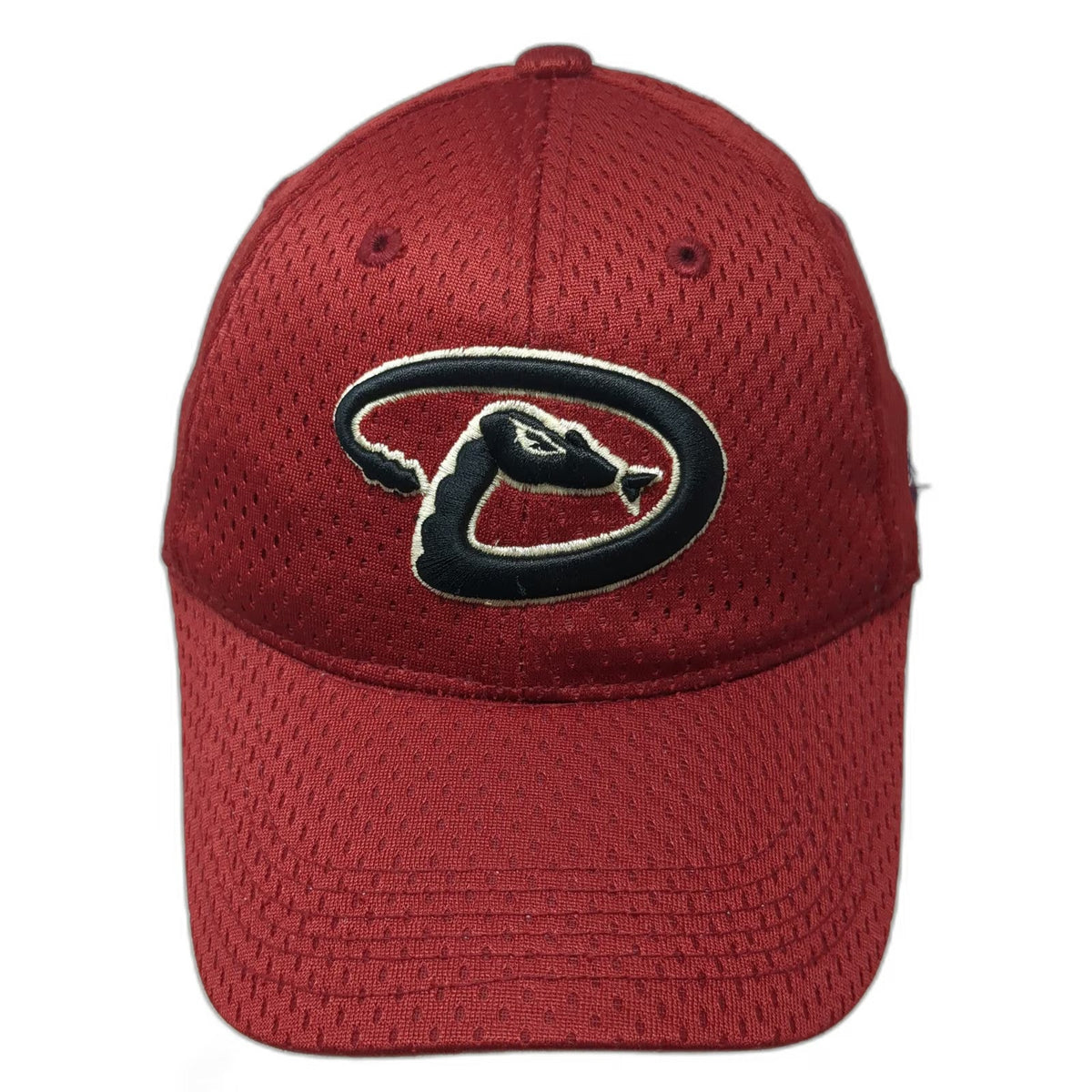Arizona Diamondbacks MLB OC Sports Baseball Cap Red M Mesh Fitted Snake Logo Hat