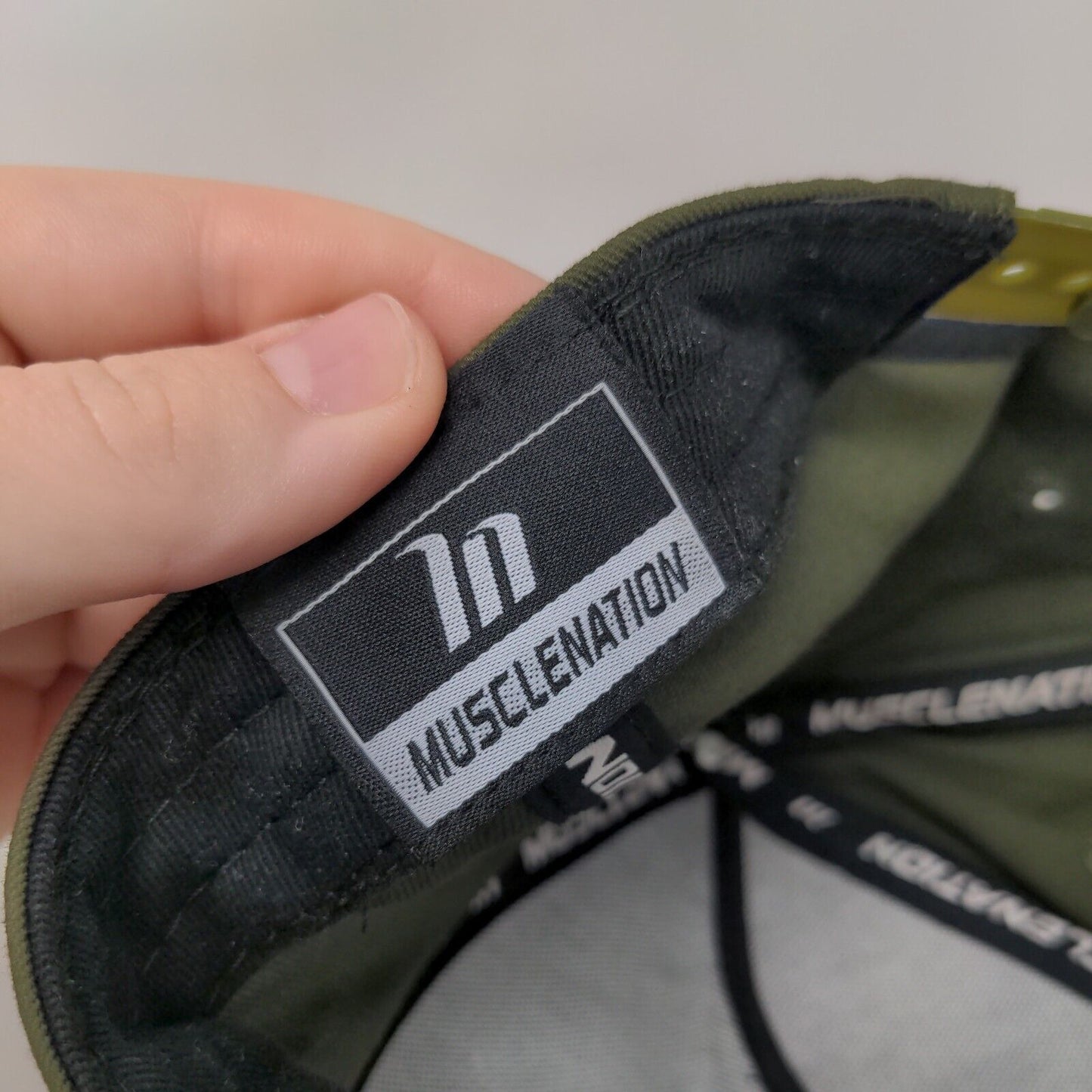Muscle Nation Snapback Hat Green One Size Adjustable Embroidered Vented Holes