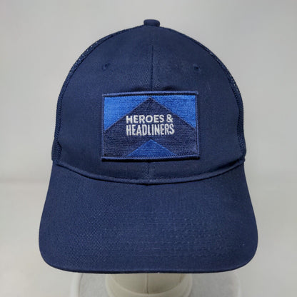 Heroes & Headliners Snapback Trucker Hat Blue One Size Mesh Back Port Authority