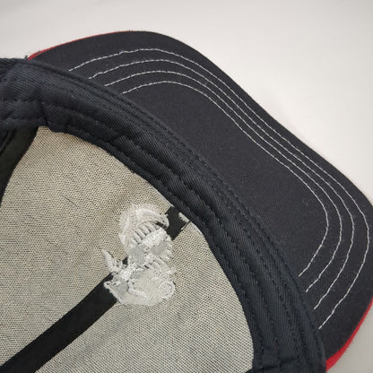 Unionwear Snapback Black One Size US Marines EGA Logo Red Piping Hat Made in USA
