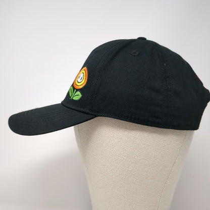 Super Mario 5 Panel Black One Size Snapback Mushroom Star Fire Flower Icons Hat