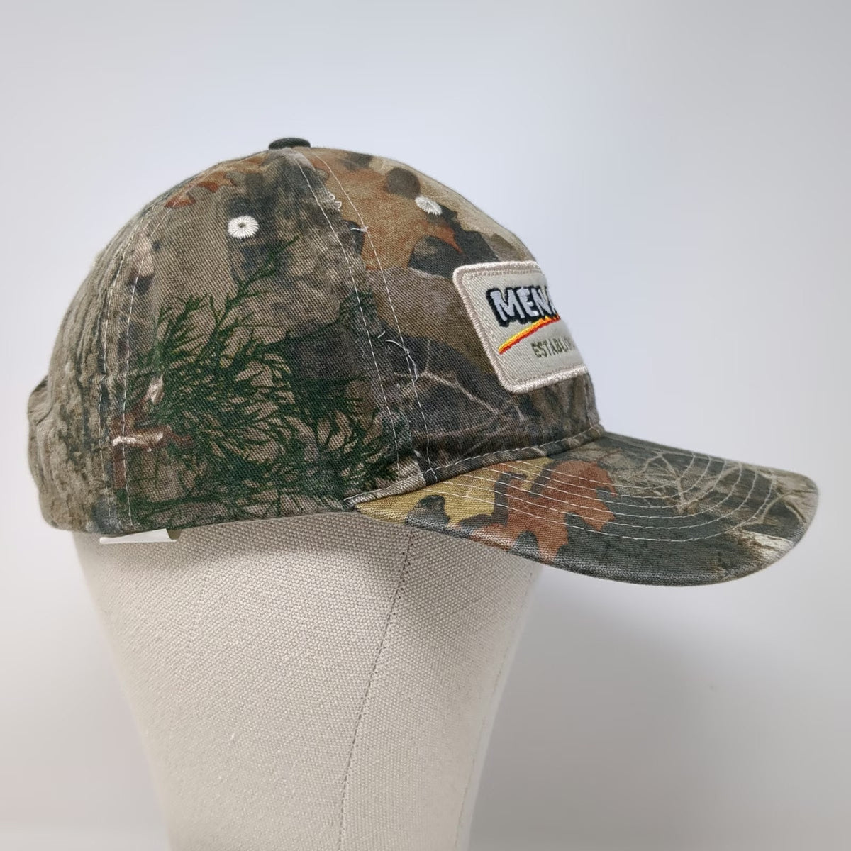 Menards Baseball Cap Green One Size Camo Logo Patch Strapback Hat 1960 Store