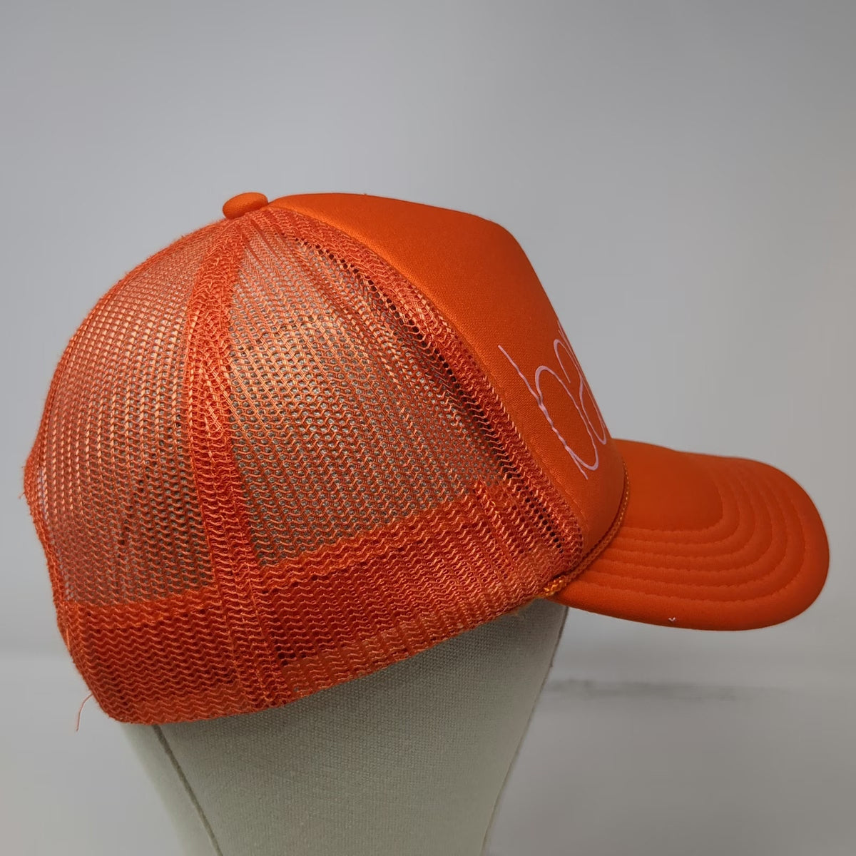 Otto Trucker Hat Orange One Size Barre Bae Nbrhd Fitness Mesh Back Snapback