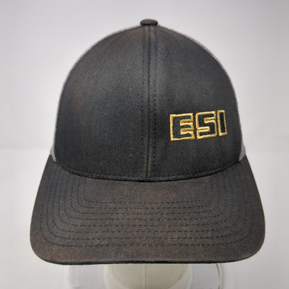ESI Snapback Trucker Hat Black OS Adjustable Embroidered Mesh Pacific Headwear