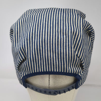 OshKosh B'gosh Snapback Blue White Hickory Stripe USA Hat Vintage Conductor