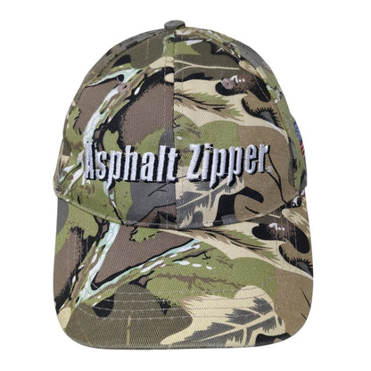 Asphalt Zipper Zip-It Strapback Hat Multicolor Camo One Size Adjustable