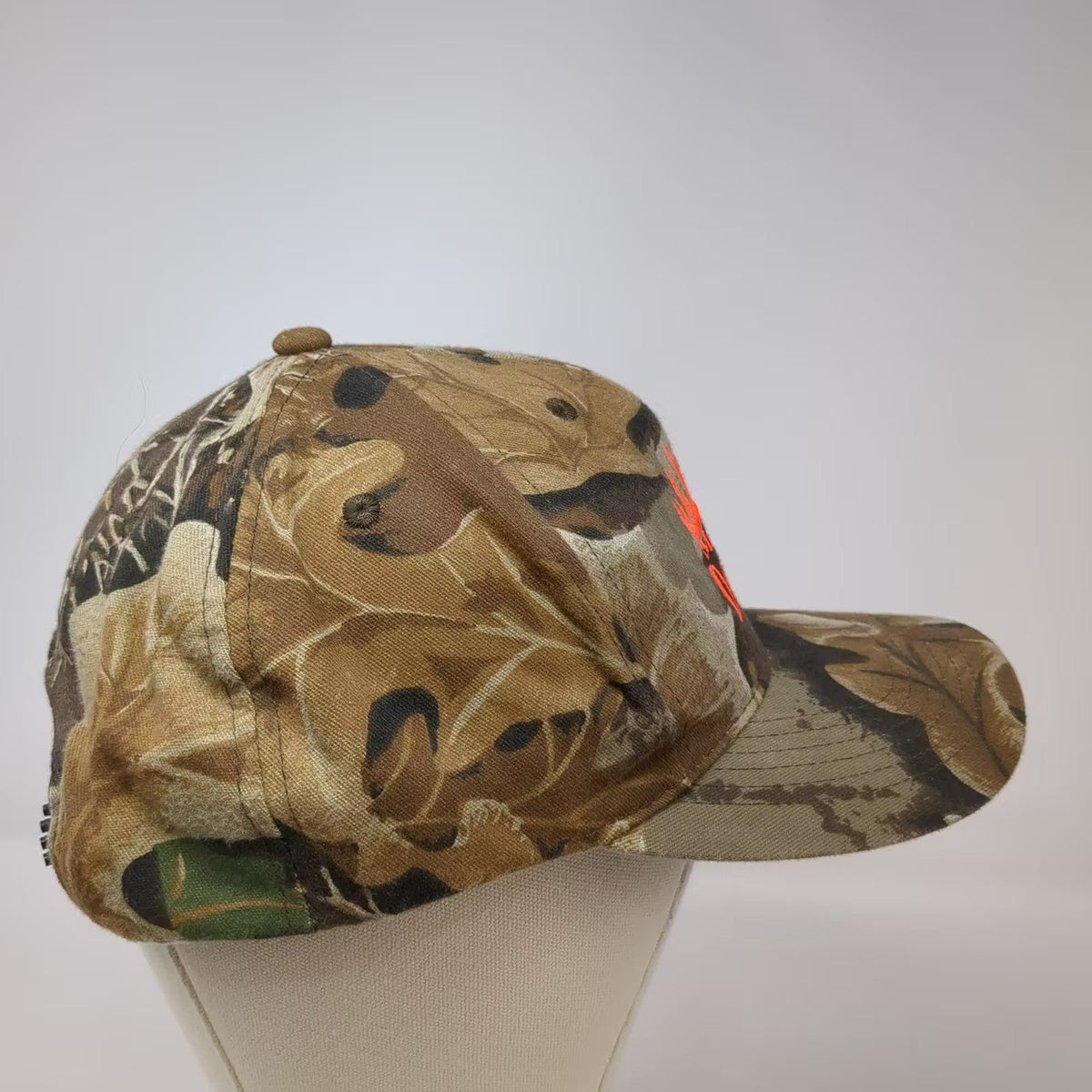Mrs. Doe Pee's Brown Camo Snapback Hat OS Made in USA Embroidered Cap Vintage