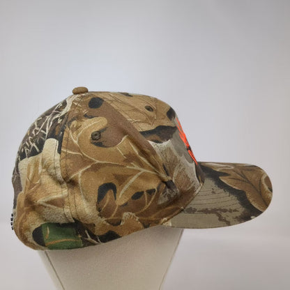 Mrs. Doe Pee's Brown Camo Snapback Hat OS Made in USA Embroidered Cap Vintage