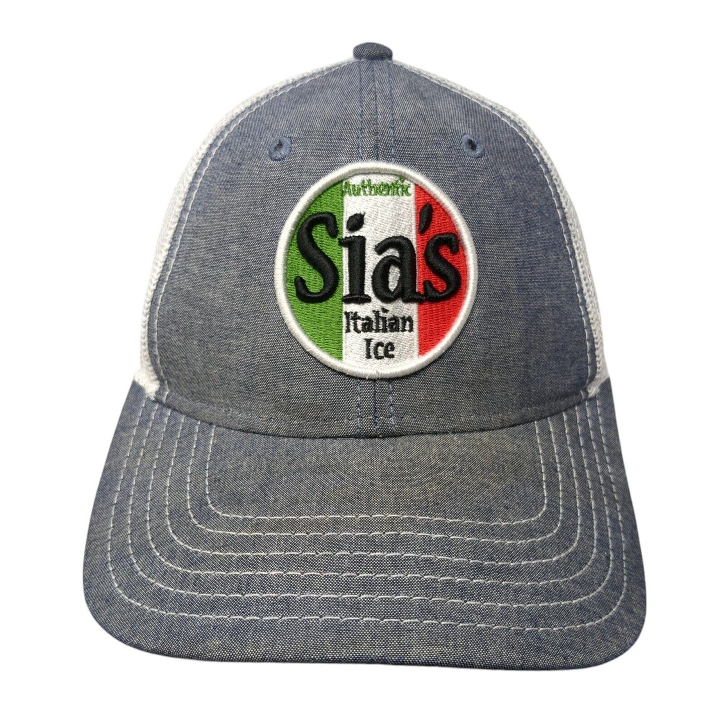 Sia's Italian Ice Snapback Mesh Back Trucker Hat Gray One Size Otto