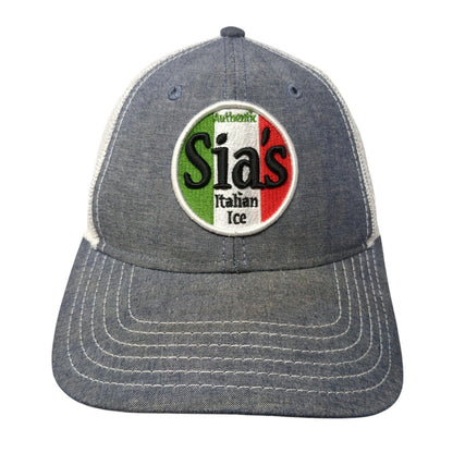 Sia's Italian Ice Snapback Mesh Back Trucker Hat Gray One Size Otto