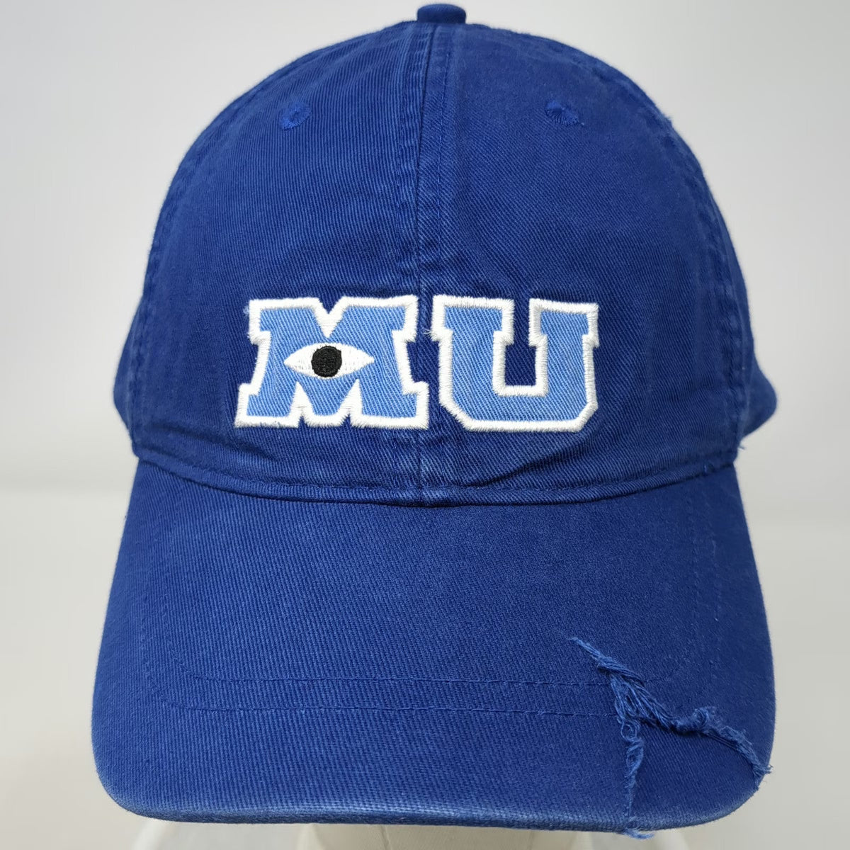 Disney Baseball Cap Blue One Size Monsters University Distressed Strapback Hat