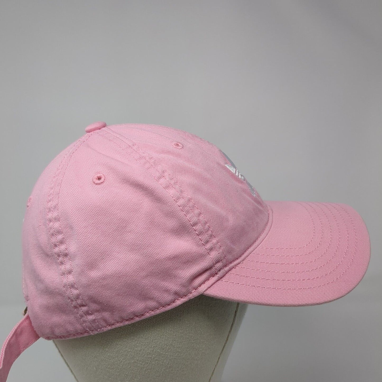 Adidas Slideback Hat Pink One Size Adjustable Embroidered Trefoil Cotton