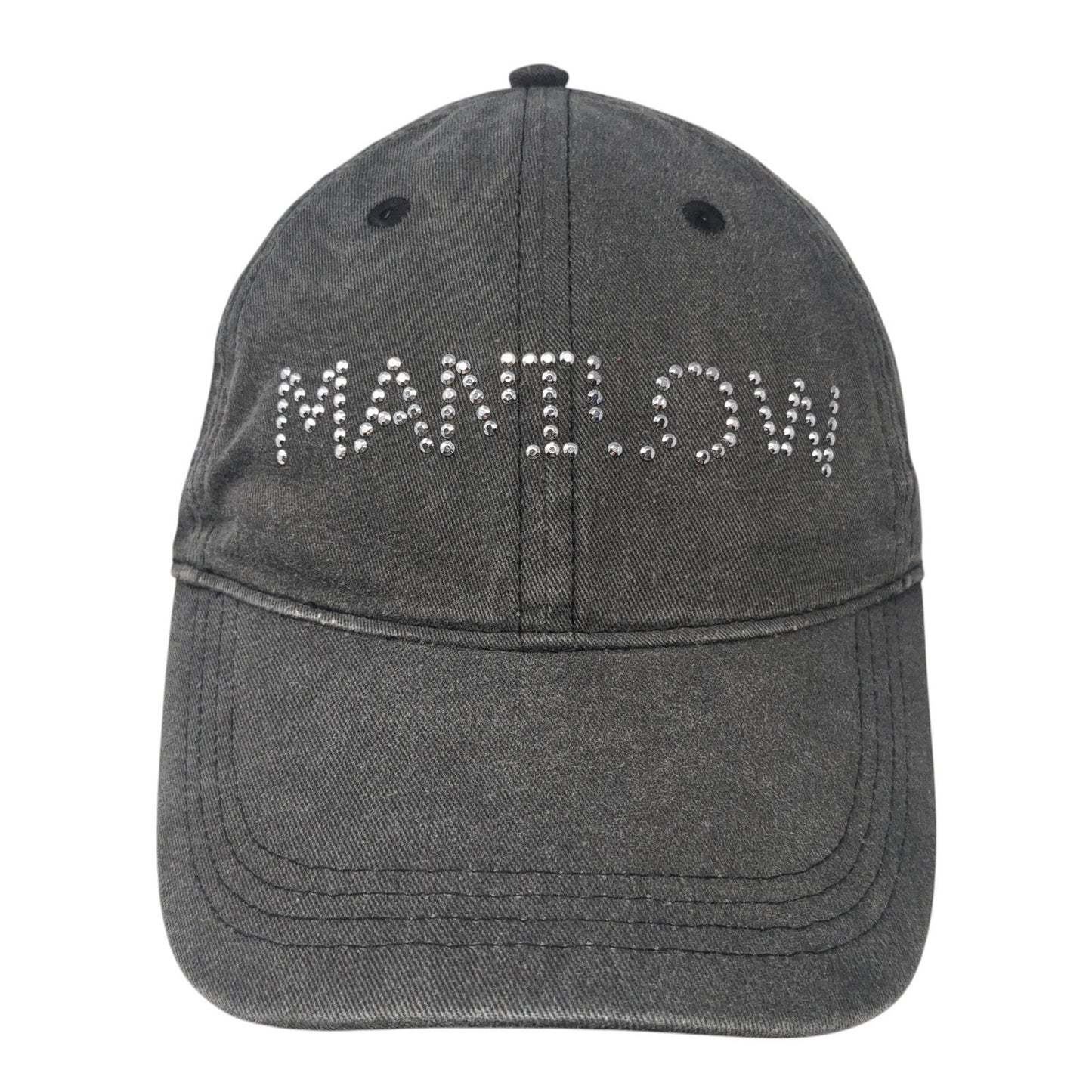 Manilow Rhinestone Slideback Hat Gray One Size Adjustable Authentic Pigment