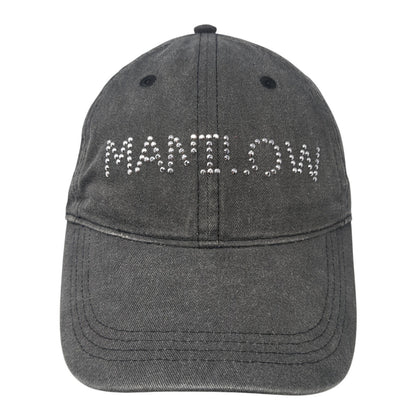 Manilow Rhinestone Slideback Hat Gray One Size Adjustable Authentic Pigment