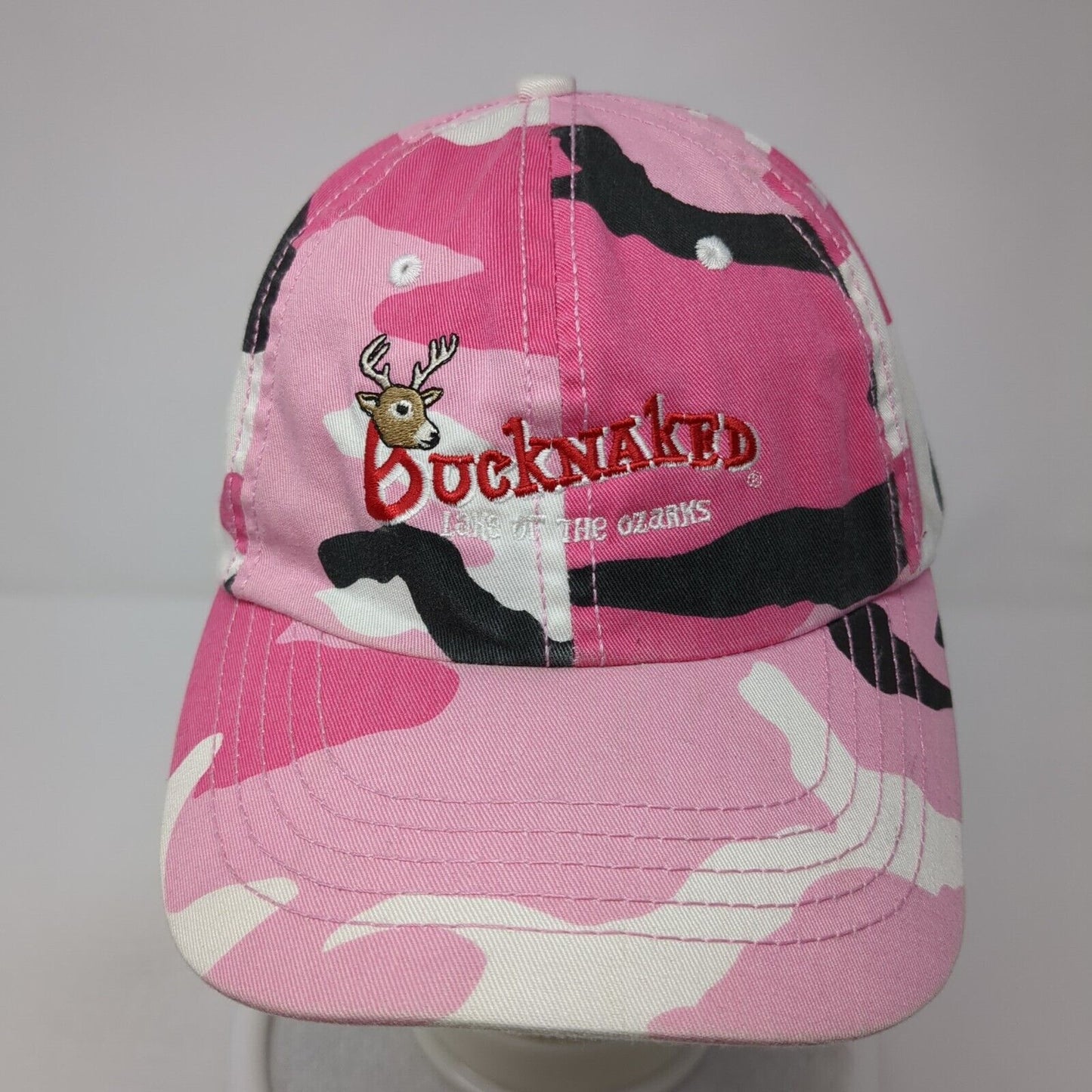 Bucknaked Lake Of The Ozarks Strapback Hat Camouflage OS Adjustable Embroidered