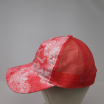Reel Legends Snapback Trucker Hat Red One Size Adjustable 6 Panel Mesh Back
