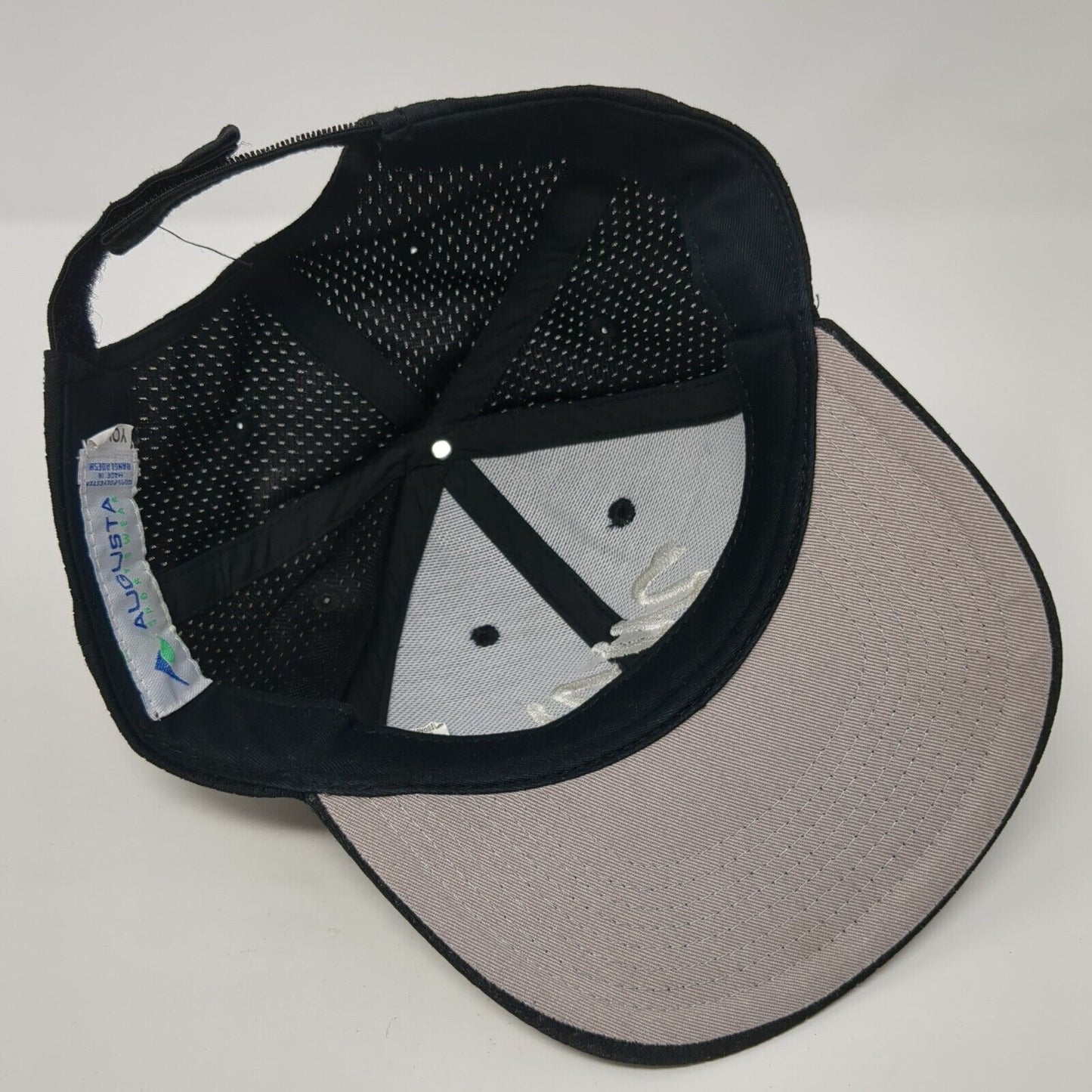 WV Strapback Hat Black One Size Adjustable Embroidered Augusta Sportswear