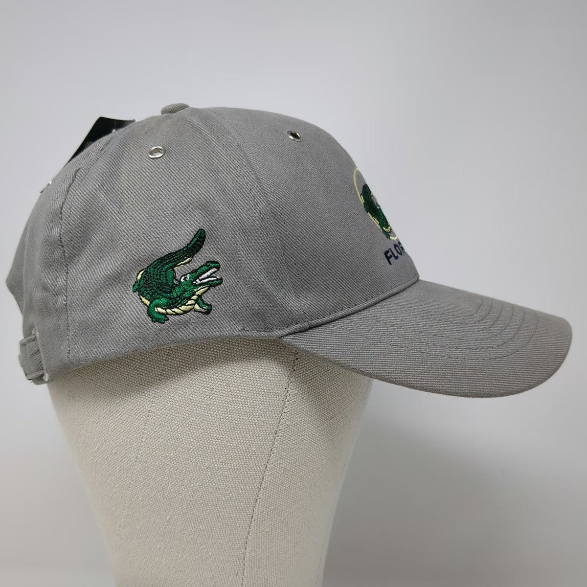 HENEAH Florida Alligator Mascot Gray One Size Baseball Cap Hat Cotton Slideback