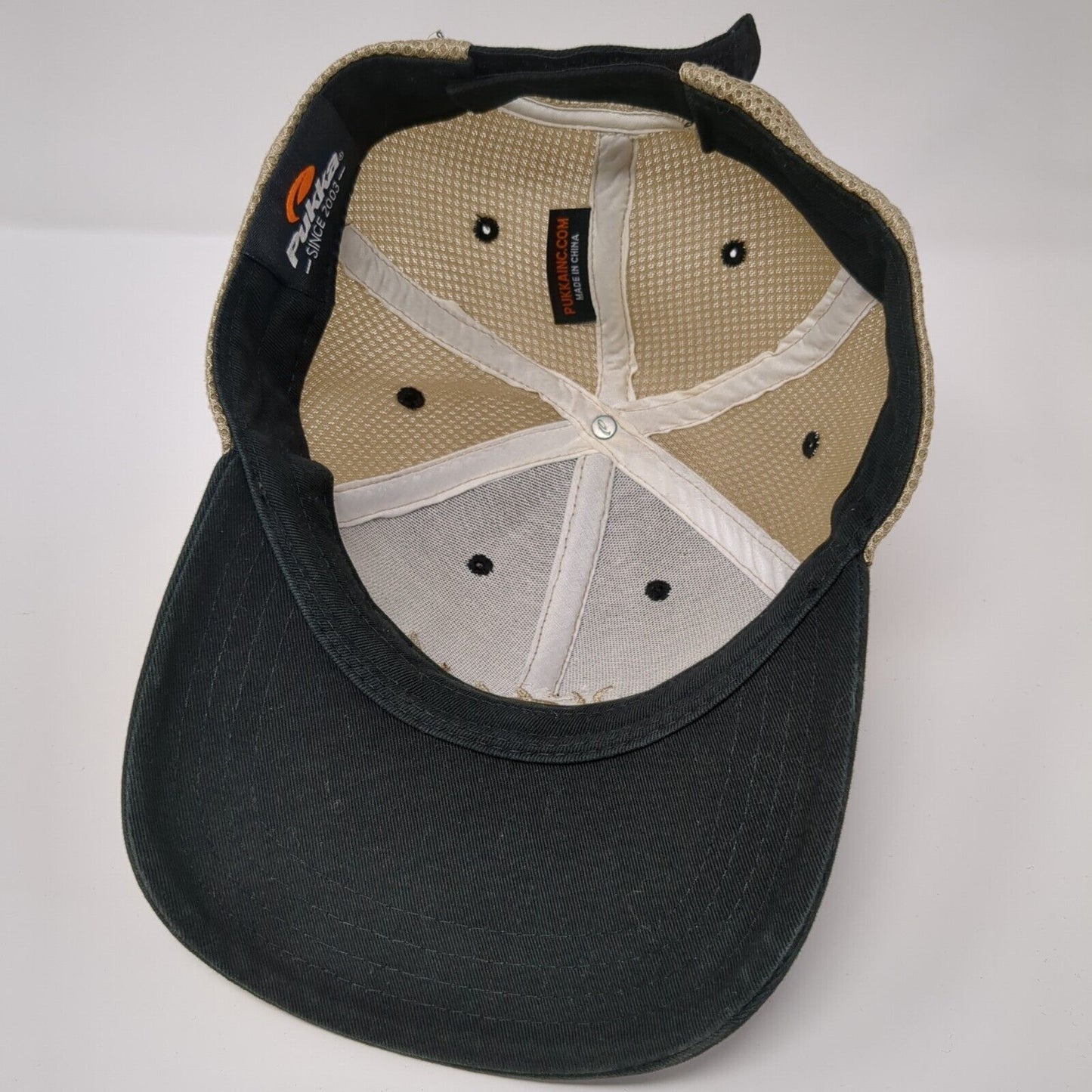 Whitetail Staff Strapback Mesh Back Hat Black One Size Adjustable Pukka