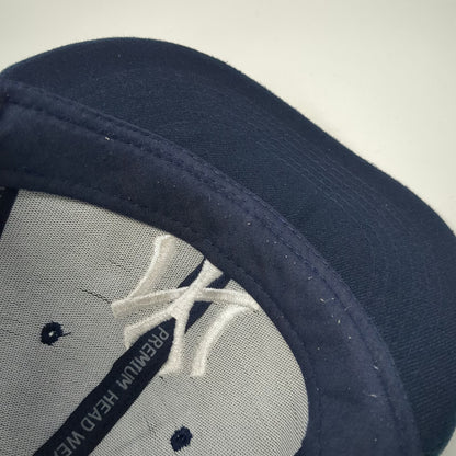 New York Yankees MLB Premium Headwear Blue Baseball Cap 6 7/8 Fitted Flat Brim