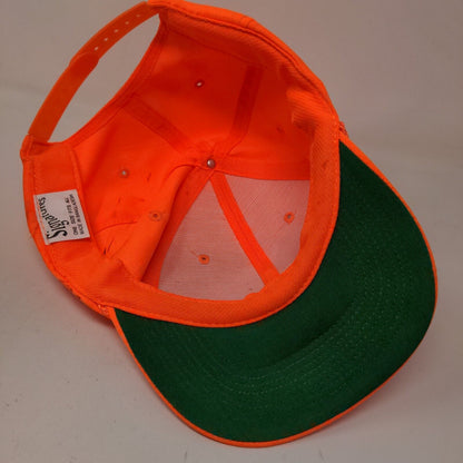 Signatures Men's Snapback Hat Bright Orange Size OSFA Blank Rope