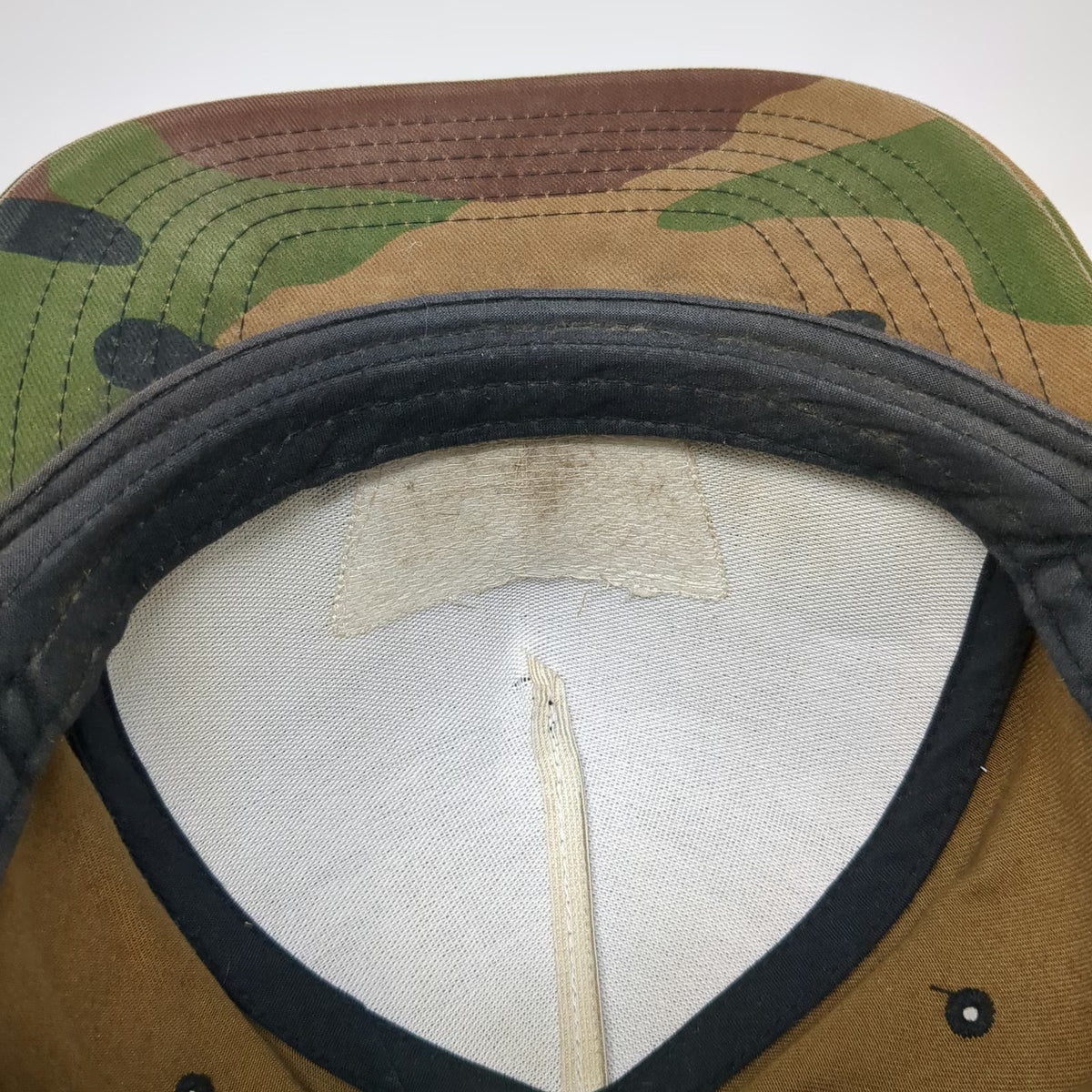 Vans 5 Panel Green Camo Skateboard Patch One Size Snapback Hat CA NY 1966 Twill